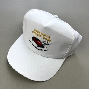 Vintage Car Automobile Hat Cap Snapback White Oceanside Street Rods New Zealand